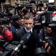 Oscar Pistorius leaves the North Gauteng High Court in 2016 in Pretoria, South Africa