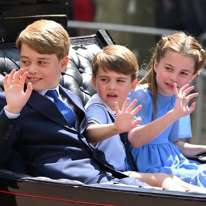 Prince George, Princess Charlotte and Prince Louis take part in Trooping the Colour