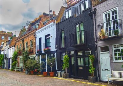 a row of pretty houses