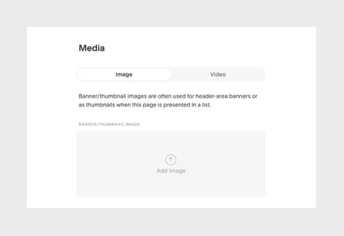 Panel to set image when sharing on social media