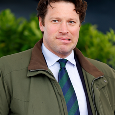 Lieutenant Colonel Johnny Thompson, equerry to King Charles III, attends the Royal Windsor Endurance event in Windsor Great Park on day 3 of the 2024 Royal Windsor Horse Show on May 3, 2024 in Windsor, England.